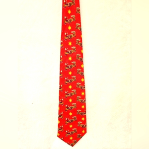 Robert Talbott‎ Silk Christmas Santa And Sleigh Tie Made In USA
